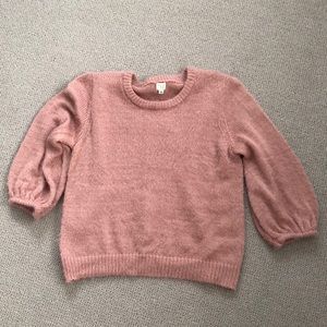 Fuzzy pink sweater